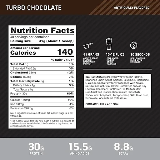 Optimum Nutrition Platinum Hydro Whey 1590г - шоколад 